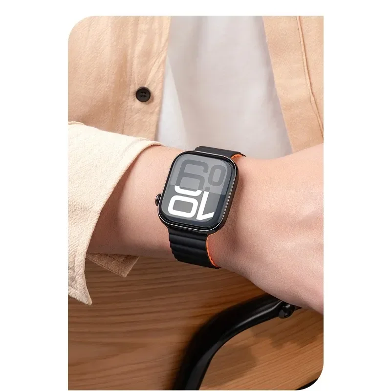 ซิลิโคนแม่เหล็กสําหรับ Apple Watch Ultra Band 49 มม.10 9 8 7 45 มม.41 มม.เข็มขัด iWatch 6 5 4 3 SE2 44 มม.40 มม.42 มม.Correa