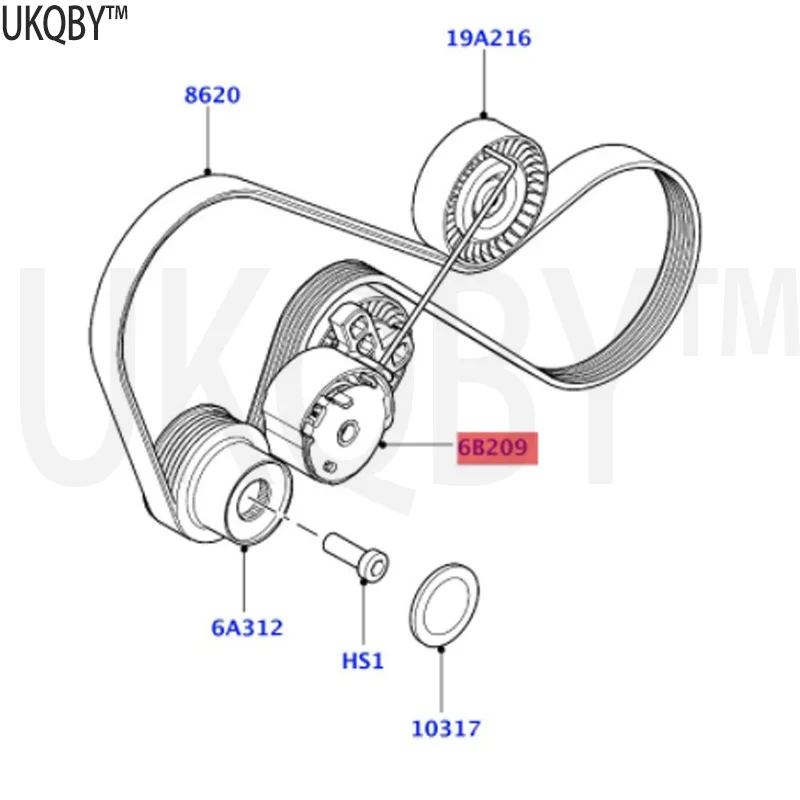 La nd Ro ve r's second-generation Fr ee la nd er 2006-2014 Tensioner LR004667 LR004667