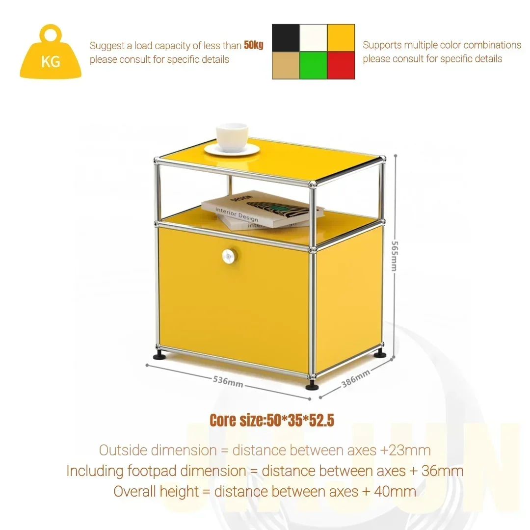 البائع الساخن |   طاولة سرير أنيقة بجانب السرير، أثاث غرفة نوم، جميع خزانة تخزين معدنية قابلة للتخصيص لمرحاض