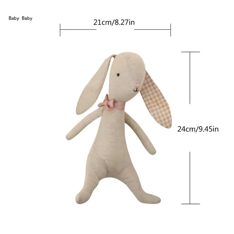 Baby Rabbit Stuffed Dolls Plush Toy Appease Toy Infant Educational Toy Q81A