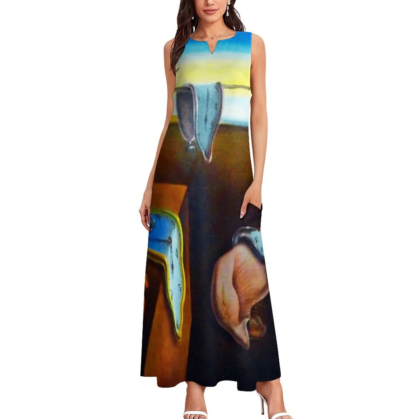 Salvador Dali The Persistence Of Memory Long Dress Evening dresses womens dress