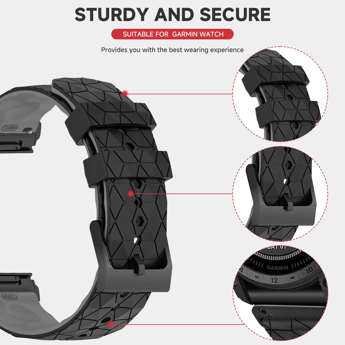 22mm 26mm Strap For Garmin Fenix 8 7X 7 6 6X Pro Epix Pro Gen2 47mm 51mm//Fenix 5X Plus Tactix7 Quick fit Silicone band Bracelet