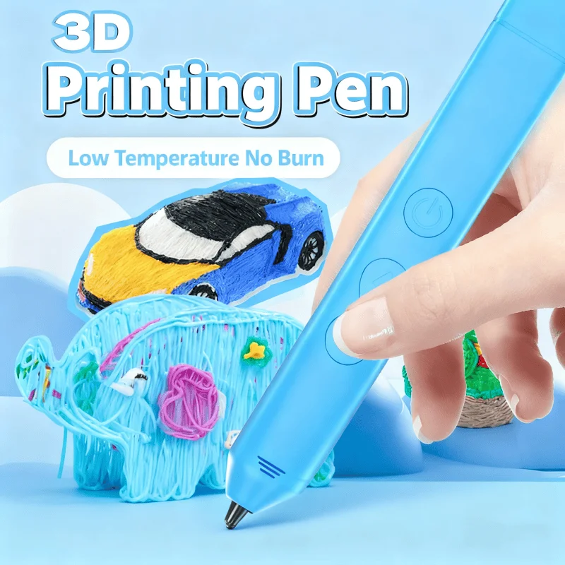 Caneta 3d de baixa temperatura, caneta de impressão 3d para crianças seguras, desenho 3d, estudante, faça você mesmo, caneta de arte, aniversário, presente de natal