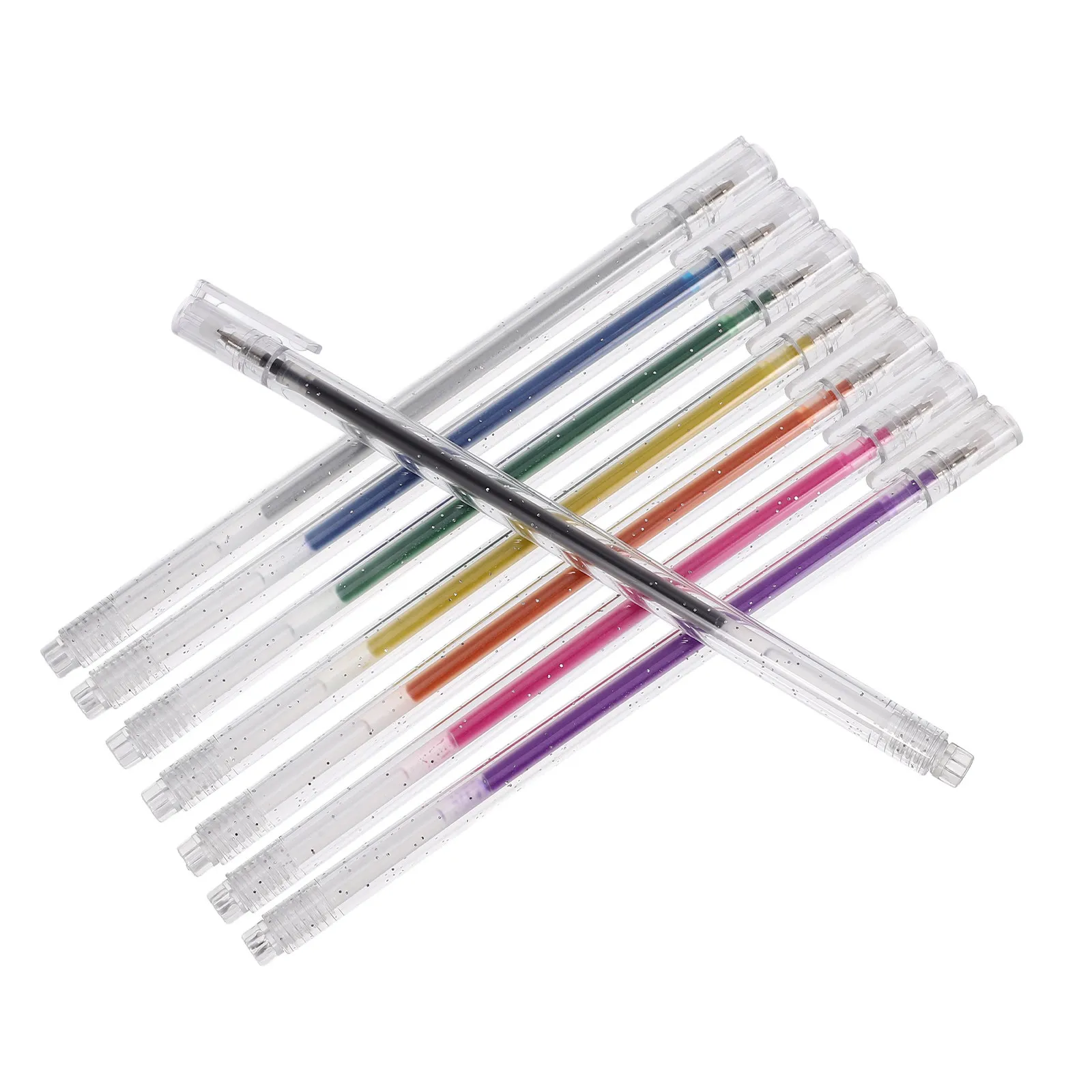 

8Pcs Glitter Gel Pens Set Multipurpose Writing Supplies Colorful Drawing Pens for Scrapbooking Office and DIY Art