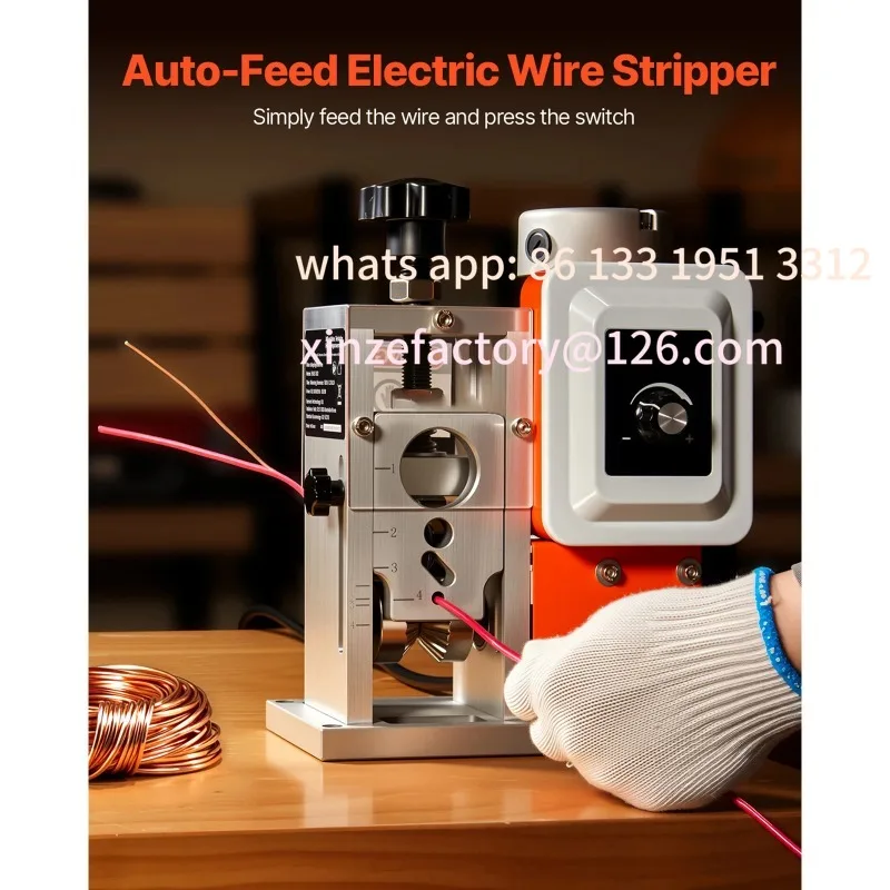 Customizable  Motorized Wire Peeler with Blades for Scrap CoppeSucceBuy Electric Wire Stripping Machine 1.5-40 mm 400W Automatic