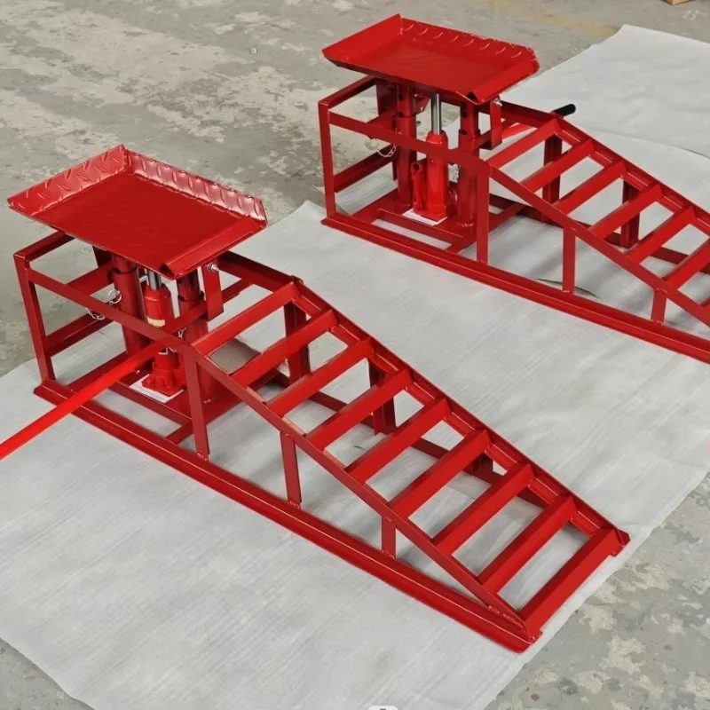 2 T Steel Hydraulic Lifting Jack Adjustable Automotive Installation Ramp Best Selling New Condition Cable Sling Metal