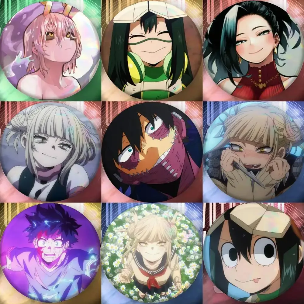 My Hero Academia Anime Brooch Katsuki Bakugo Shoto Ochaco Tenya Denki Cartoon Pin for Backpack Accessories Cosplay Badges Gifts