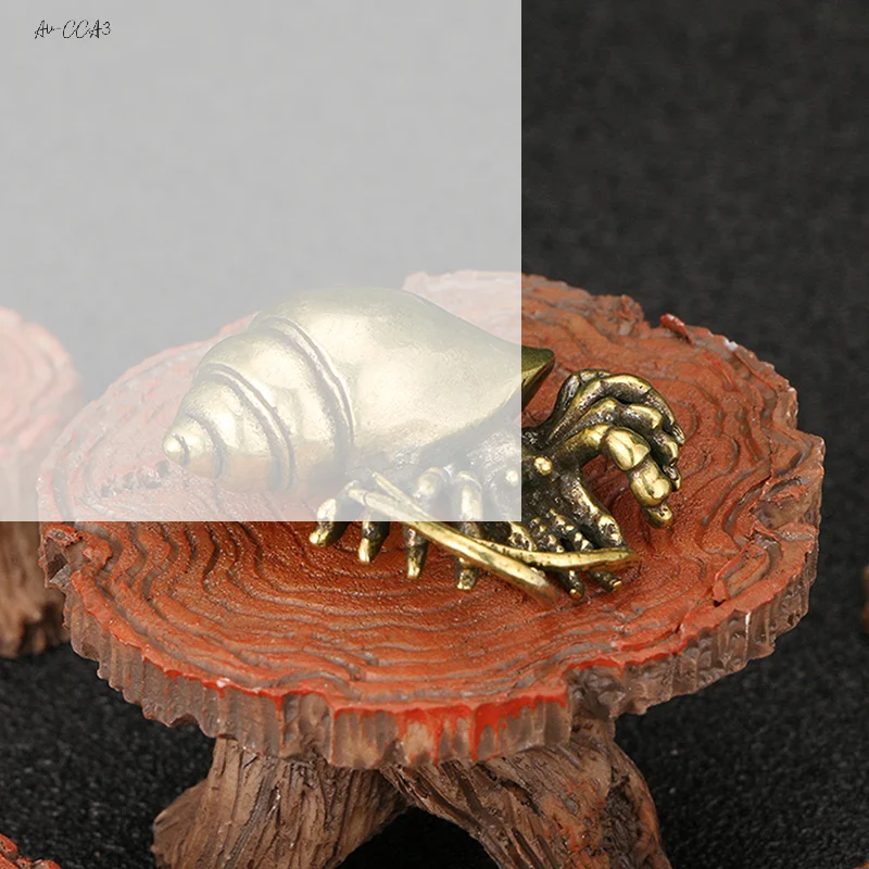 Vintage Brass Hermit Crab Figurines Marine Organisms Animal Statues Crafts Ornaments Office Desk Decorations Home Decor