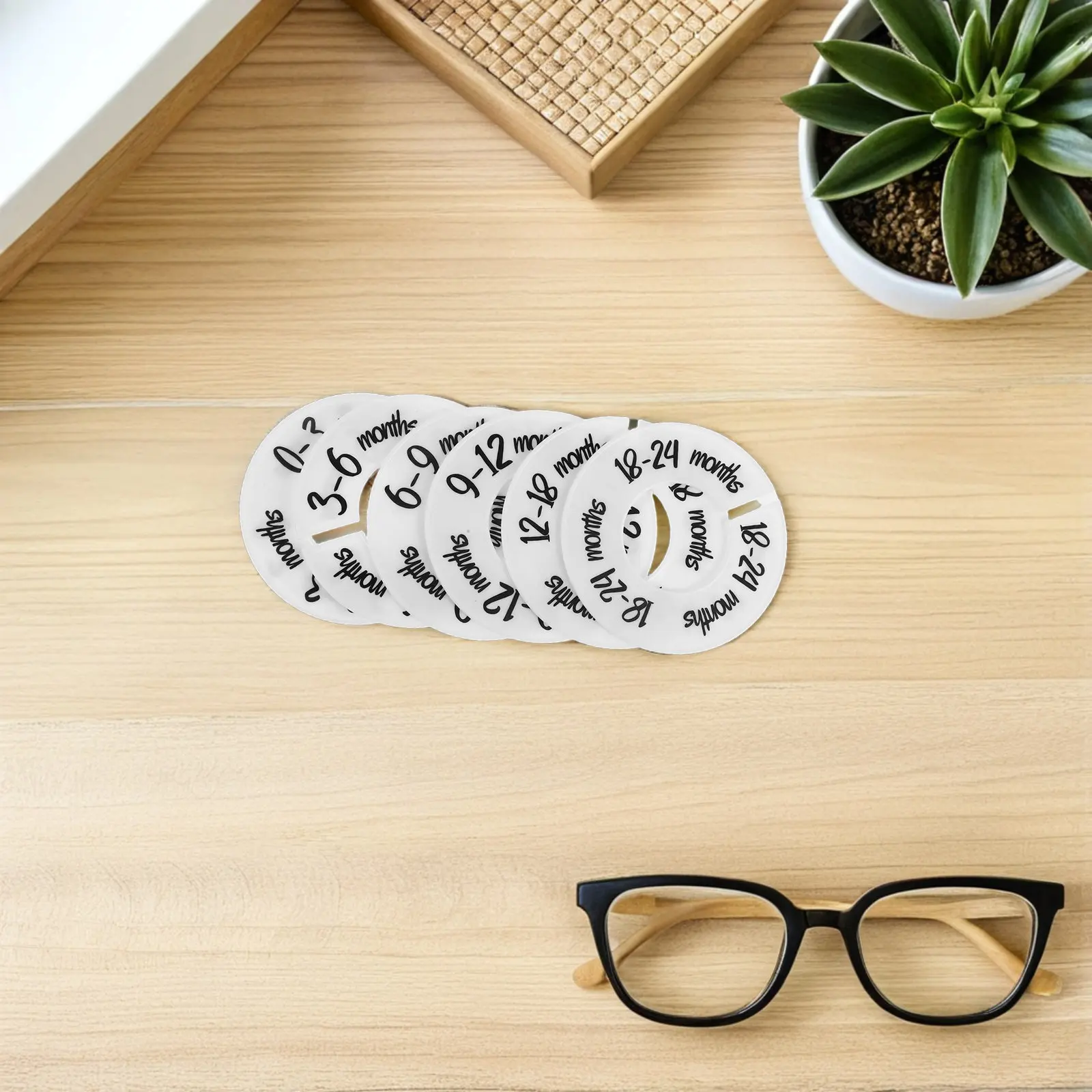 Set di Divisori Rotondi per Vestiti Neonato 0-24 Mesi, Organizzatore Armadio per Cameretta, Divisori per Ordinare Facilmente il Guardaroba dei Bambini