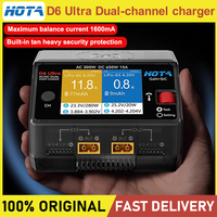 HOTA D6 Ultra Dual-Channel Charger AC 300W/DC 650W (GaN+SiC) for 1-6S LiPo/LiHV/NiZn/NiCd/NiMH (XT60) FPV