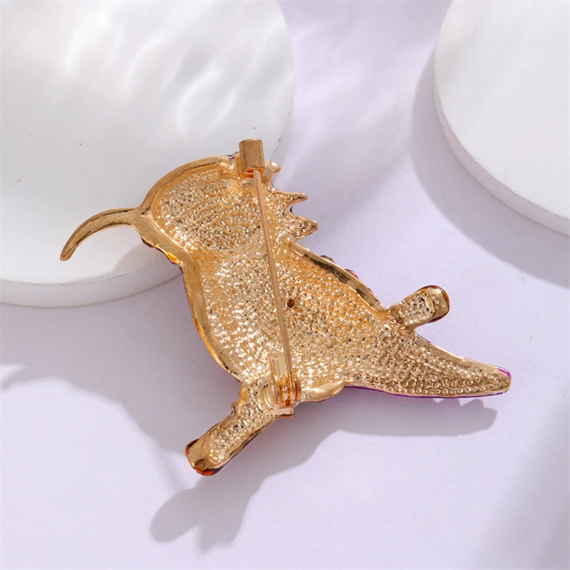 Fashion Drop Oil Long Mouth Woodpecker Brooch 2-color Creative Bird Animal Corsage Backpack Clothing Accessories