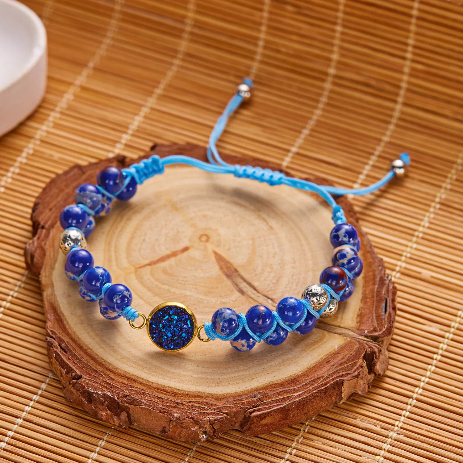 Bracelet fashion double-layer wrapped natural stone emperor stone bead bracelet jewelry