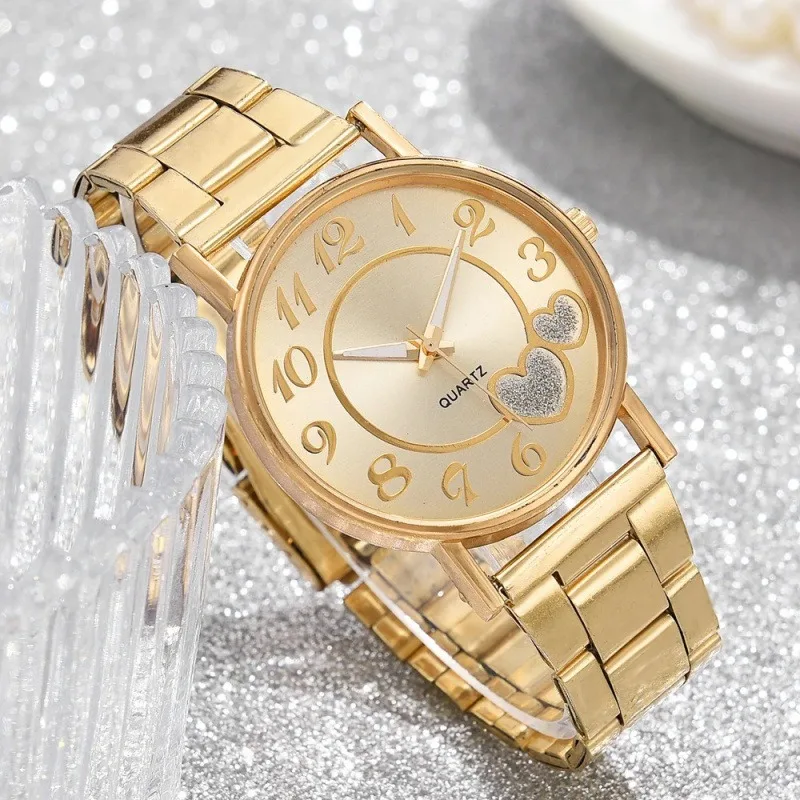 Rose Gold Love Watch Ladies Simple Temperament Student Female Wristwatch Gift Luxury Quartz Watches Women Relogio Feminino