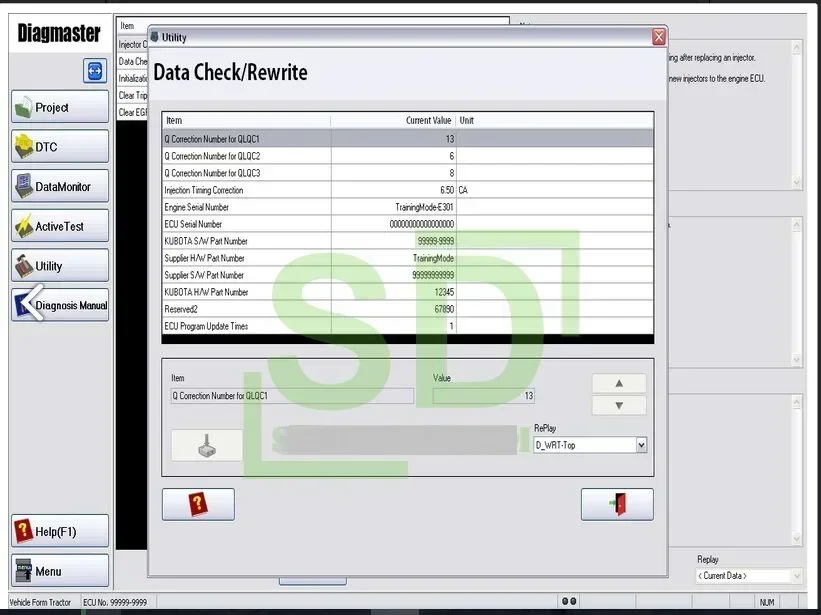 يتم دعم نماذج العلامة التجارية SpecDiag KUBOTA DIAGNOSTIC KIT (PYTHON) Takeuchi