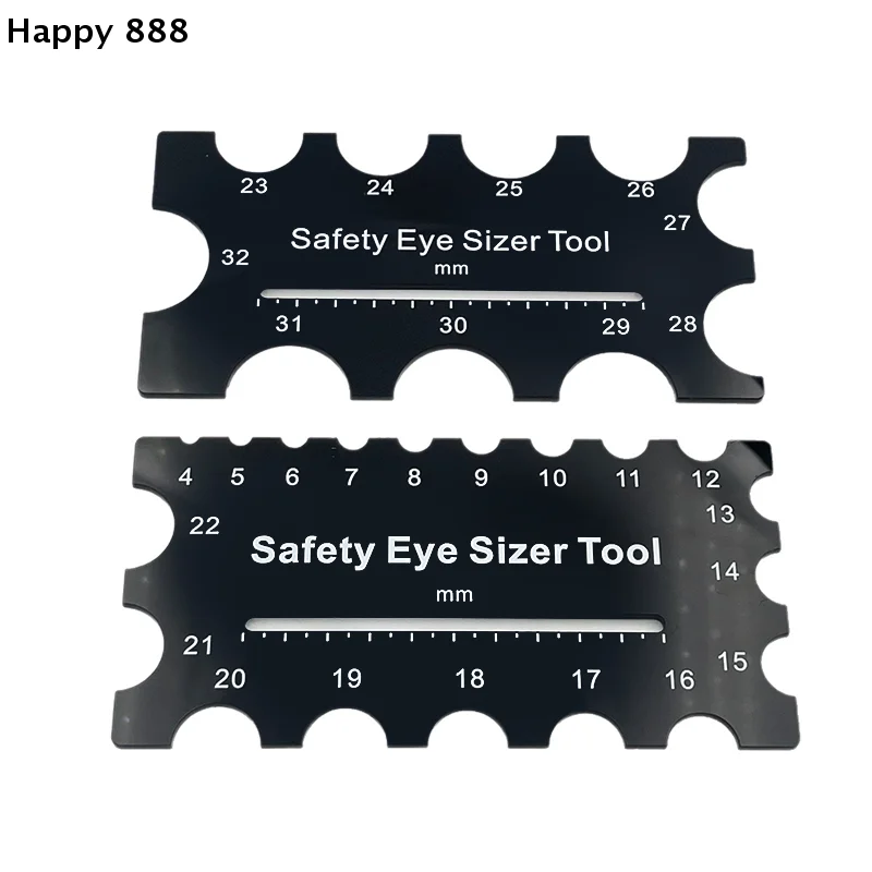 

Инструмент для измерения глаз из пластика, 2 шт., 4–32 мм, для вязания крючком и рукоделия, для установки глаз в плюшевых игрушках (например, медведях)