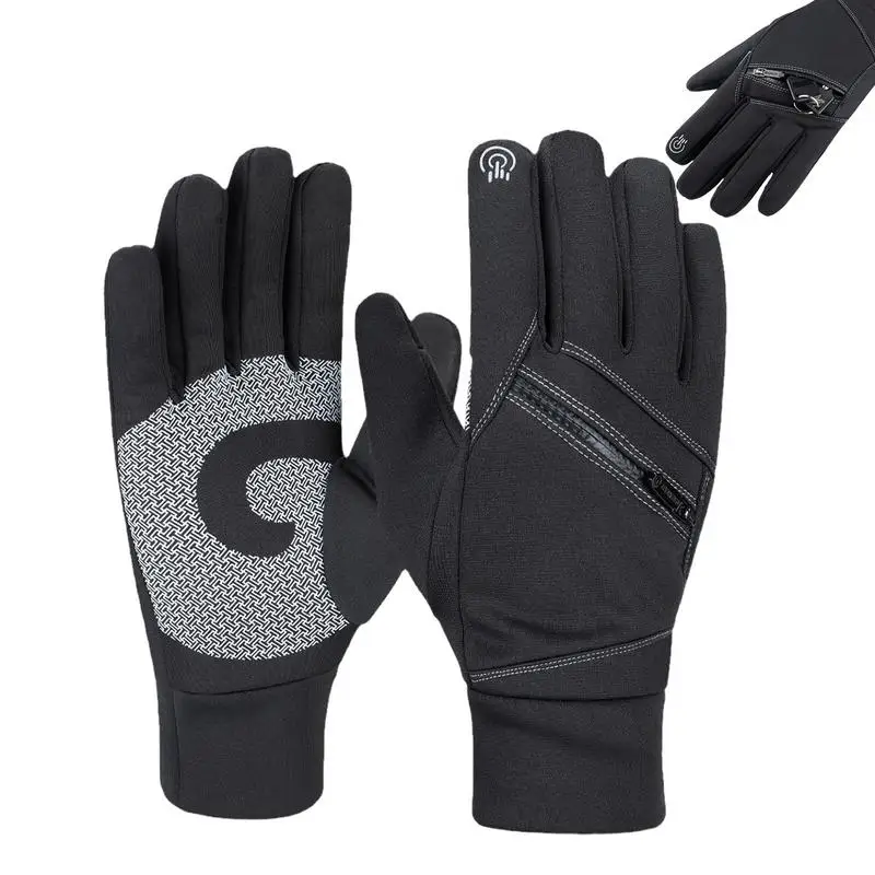 Windproof Cycling Gloves Touchscreen Cold Weather Motorcycles Gloves Thicken Winter Hand Warming Gloves For Shoveling Snow