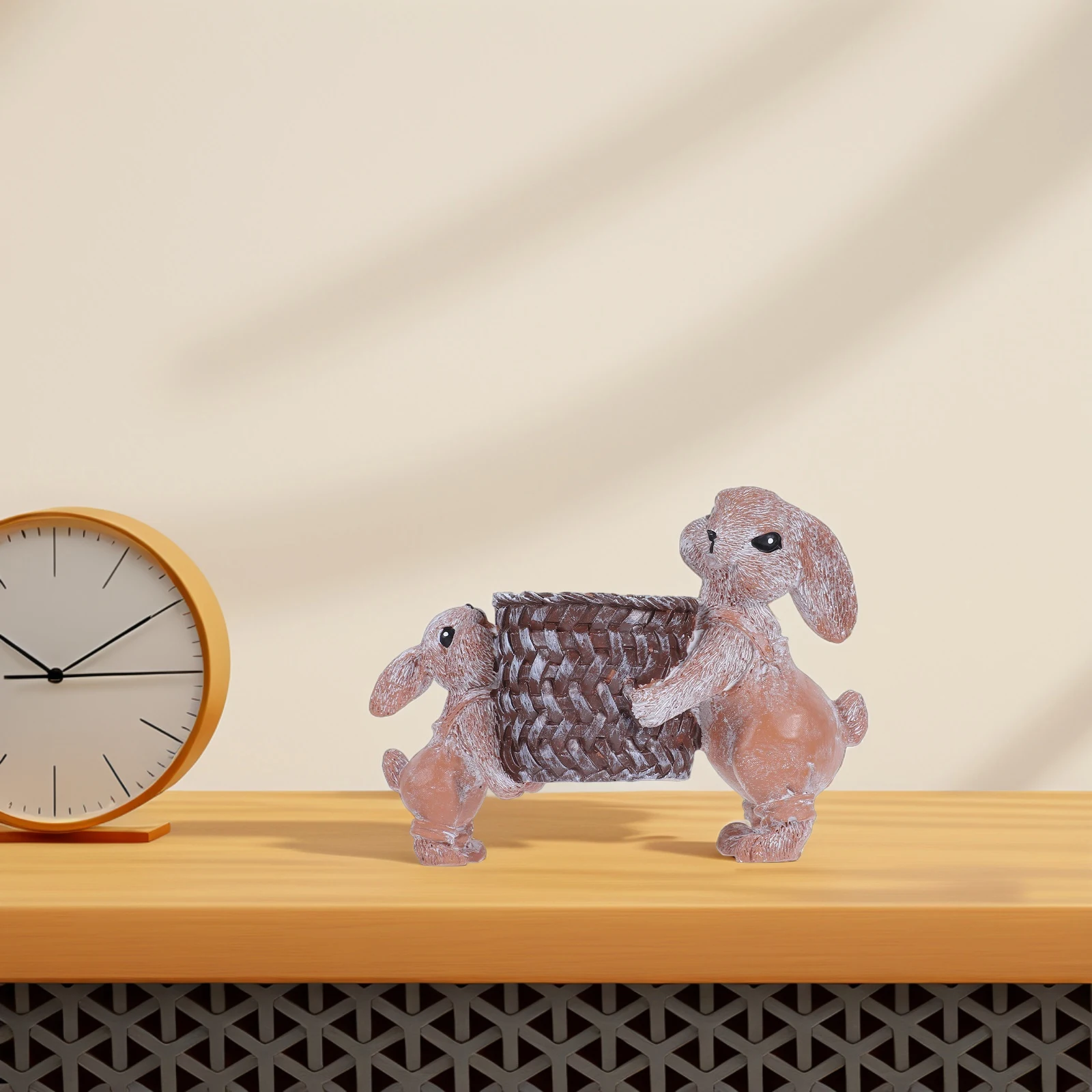 

Bunny Pen Holder Ornament Cute Desk Accessories Home Decor Animal Pencil for Creative Stationery Supplies Number