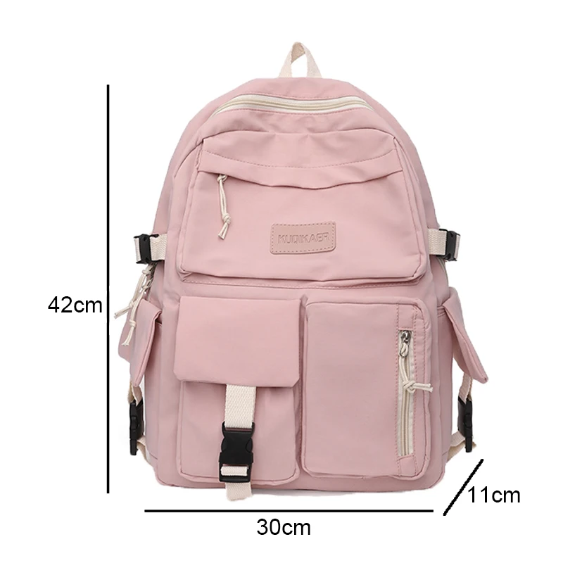 Menina bonito dos desenhos animados Mochila Hit Color Middle School Kids Student Book Bag Casual Viagem Mulheres Mochila Mochila Mochila Estudante Bookbag