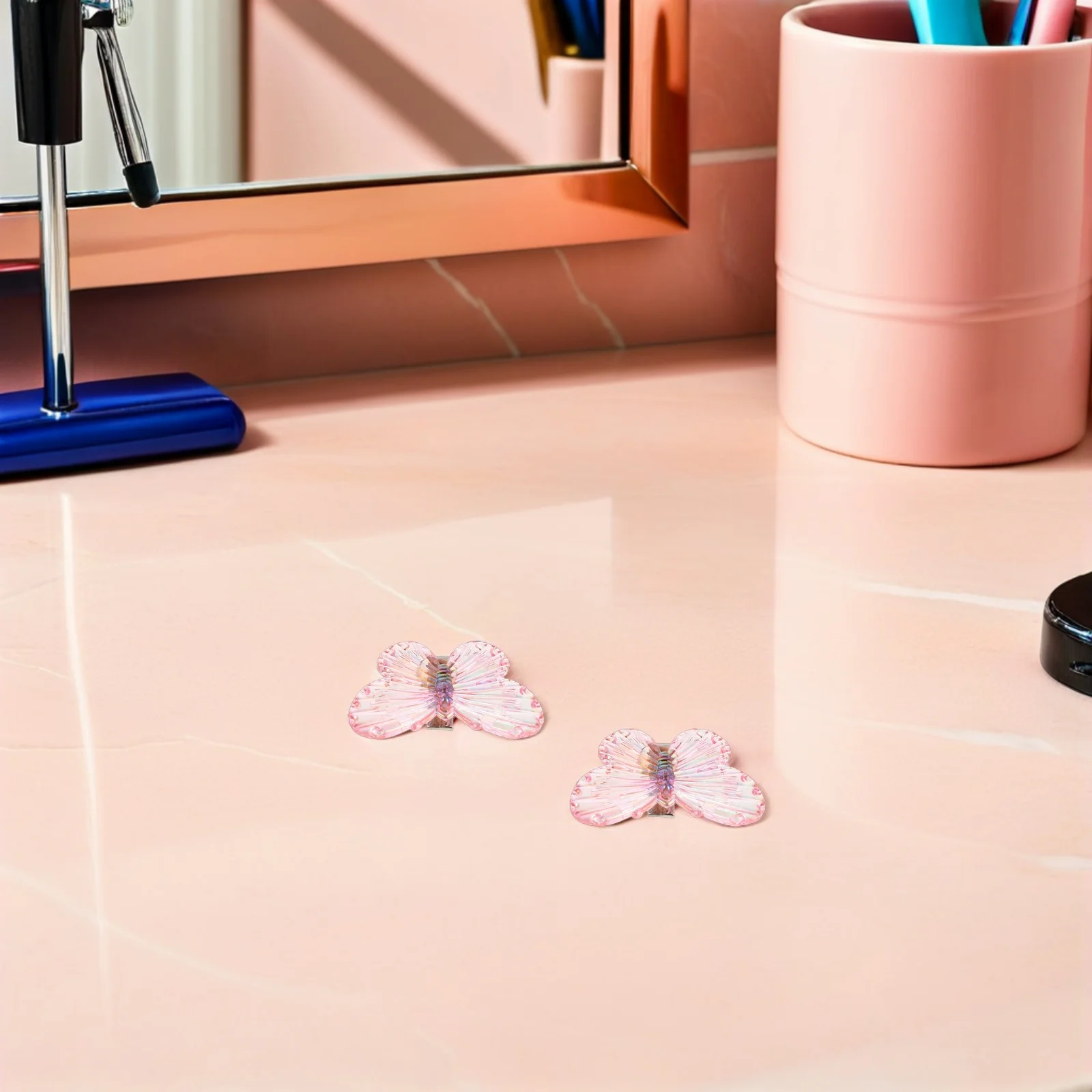 

40pcs Crystal Butterfly Hair Clips For Women Girls Elegant Lightweight Plastic Metal Barrettes Stylish Retro French Snap Clips