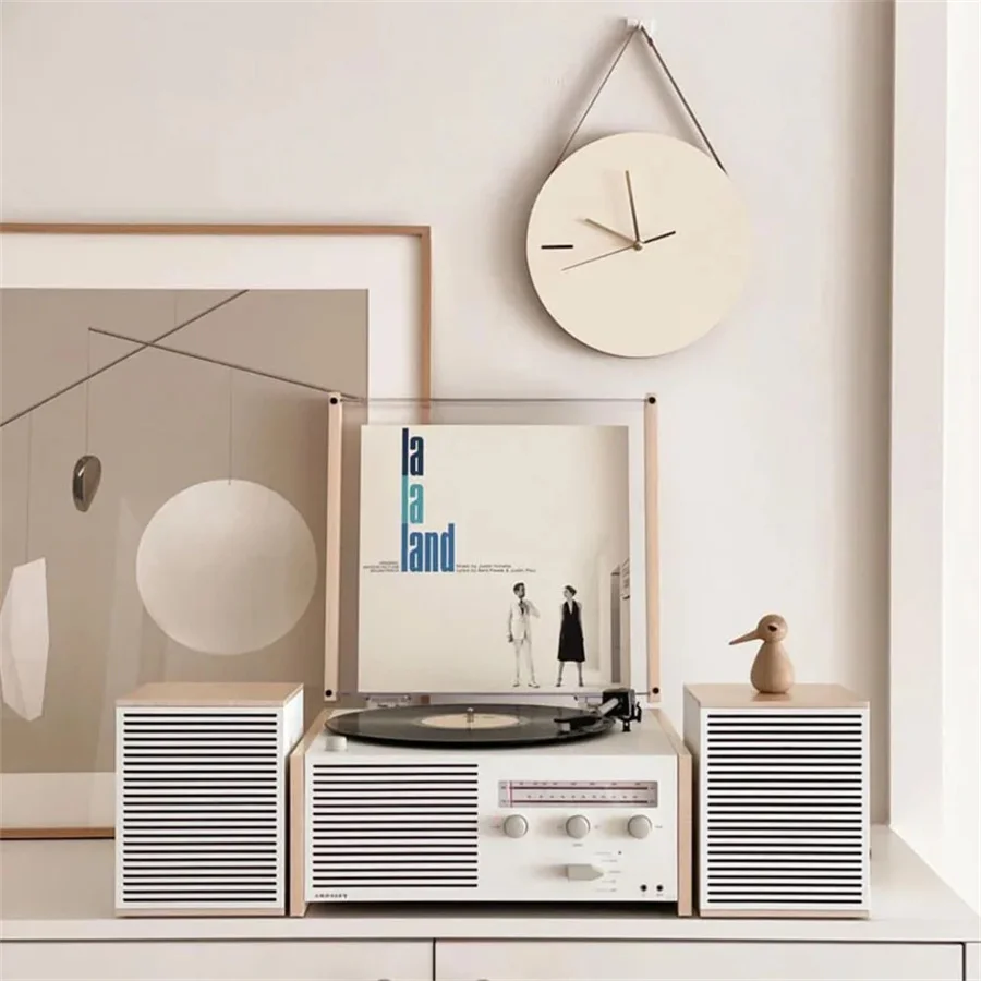 Korean style Wooden Wall Clock Minimalist Wood Silent Mute Clocks Bed Room Quartz Watch Furniture Hanging Ornaments Photo Prop