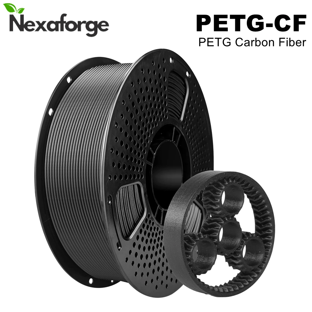 Carbon Fiber PETG Filament 1.75mm 1kg 2kg , Black PETG-CF High Strength & Heat Resistance 3D Printer Material JJ4226