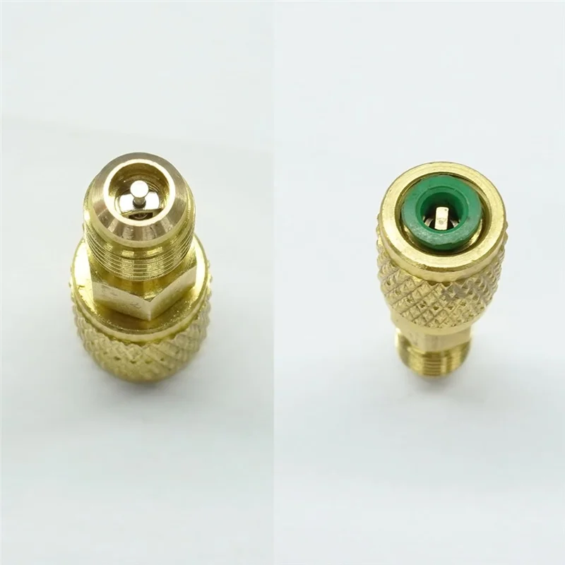 MOPHE-R32 R454B 냉매 황동 어댑터(2개), 빠른 연결 피팅 1/4" 암-1/4" 수 역방향 스레드