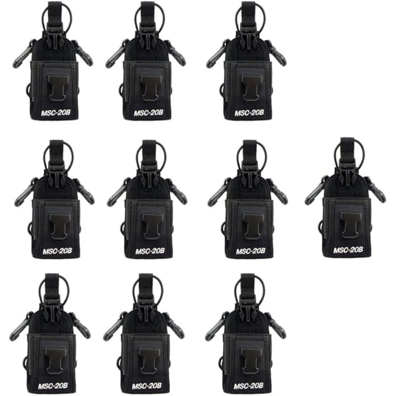 

10PCS MSC-20B Two-way Radio Nylon Pouch Bag Lightweight Arm Bag for H777 BF-666S/777S/888S for Kenwood/Yaesu/ICOM/Motorola GP338