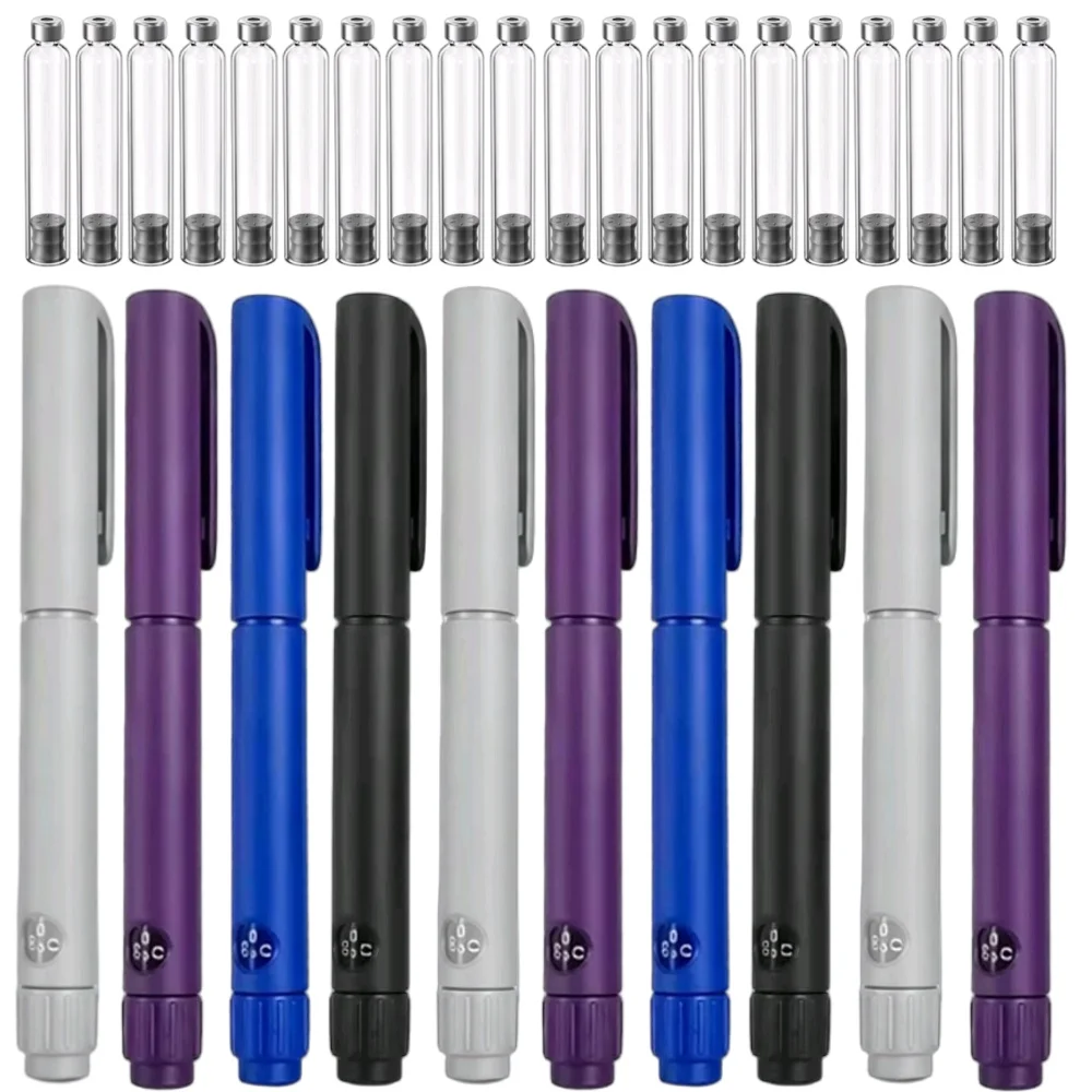 1/2/5/10PCS Multicolor Magic Pen Disposable Sterile Insulin Injection Pens Adjustable Growth Hormone Dosage 60U Tattoo Pen Kit