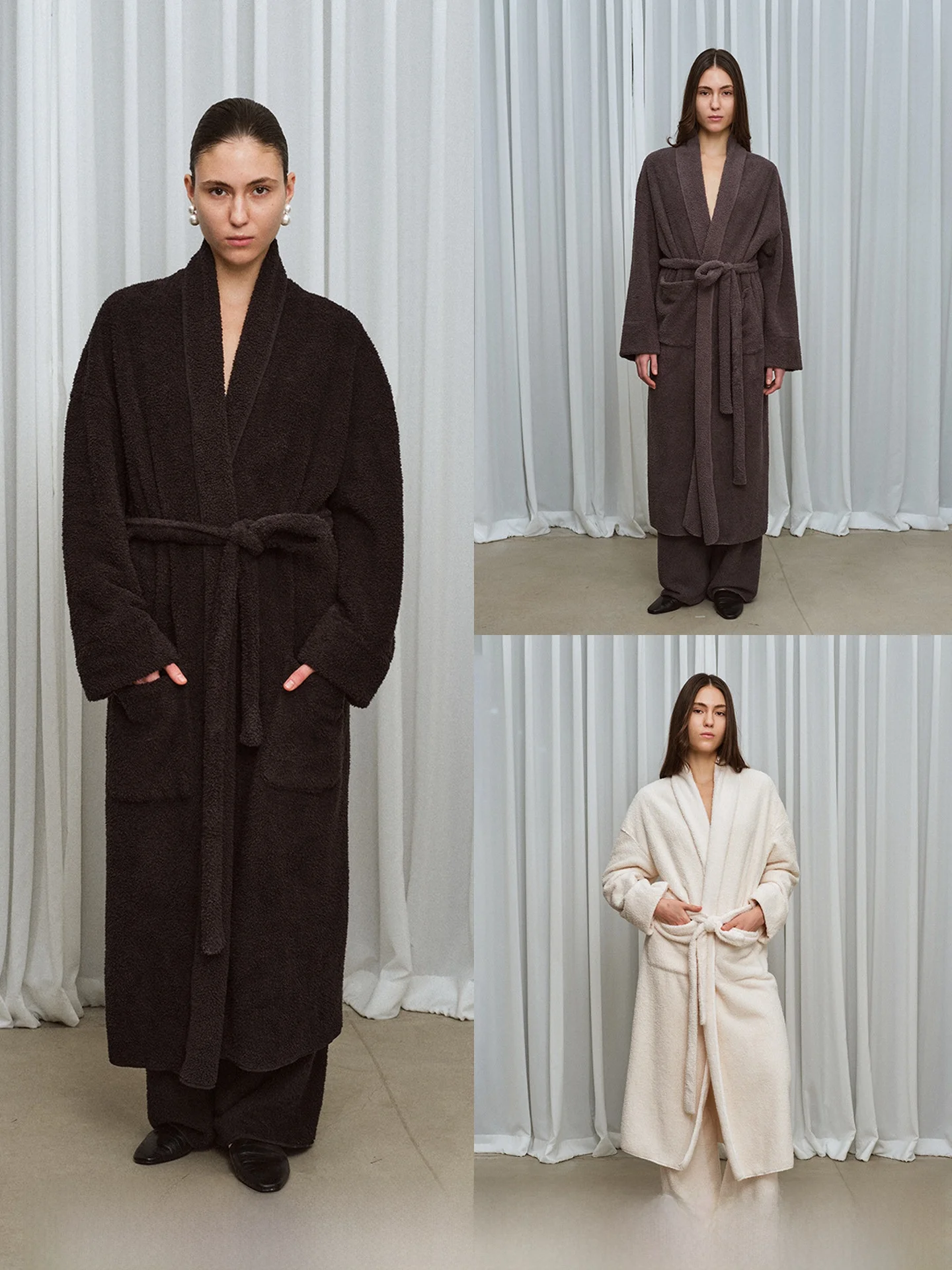 

Женский двусторонний плюшевый утепленный домашний комплект AOLOL с большим воротником, повседневные брюки, модная зимняя одежда