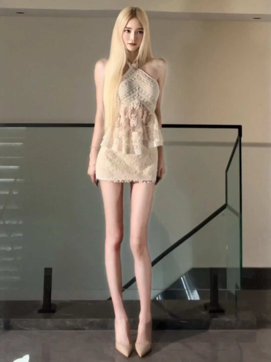 

Сексуальный комплект из топа с завязками на шее и облегающей юбки Pure Desire: летний модный наряд для женщин, удобный и комфортный.