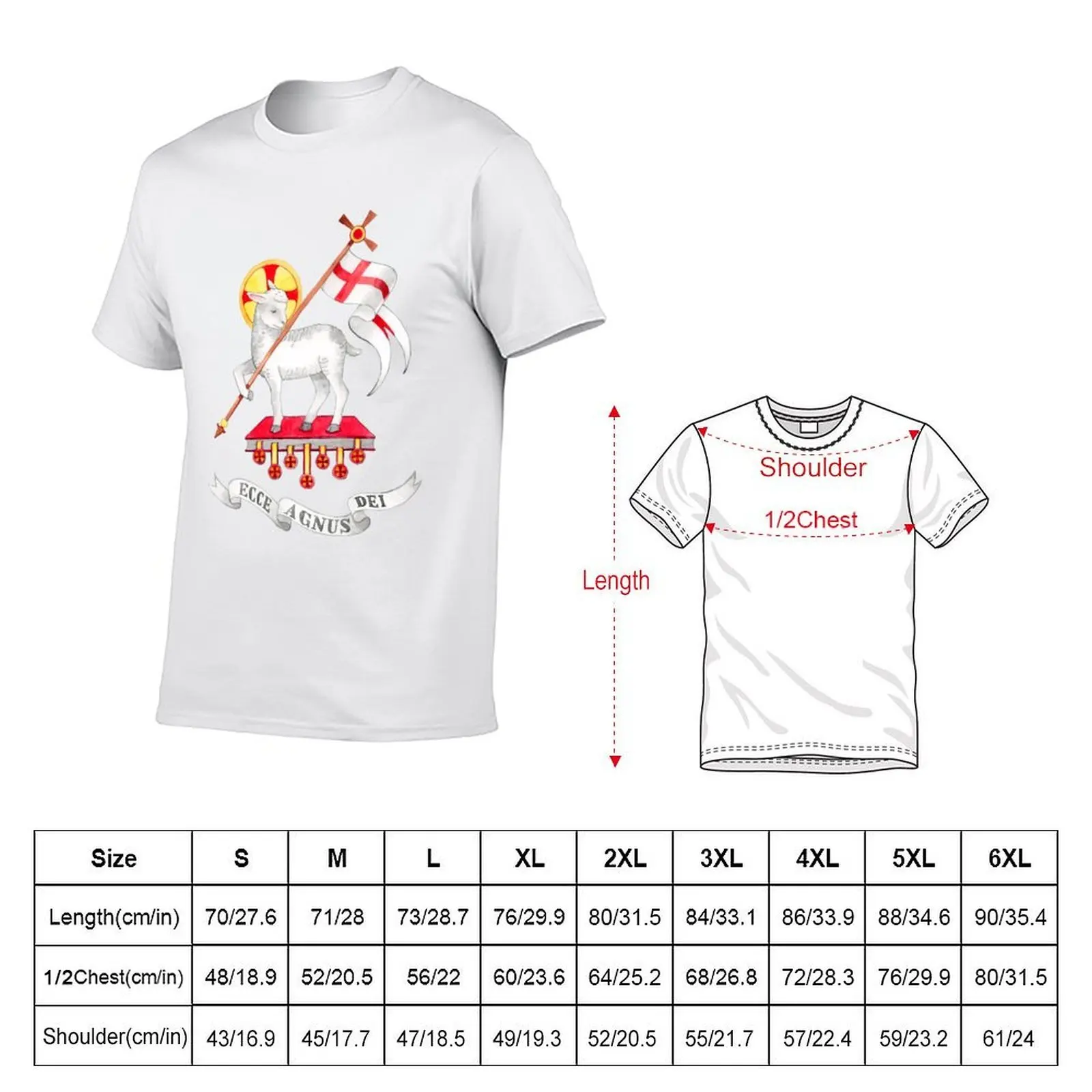 ECCE AGNUS DEI T-Shirt cotton t shirts man 100% cotton t shirts high quality T-Shirt