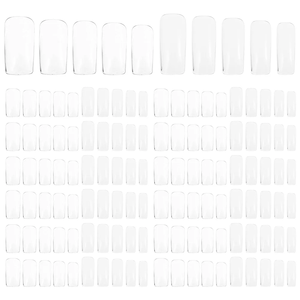 

1000 Pcs Tool French Style Full Patch Clear Nails Press on Fake Kit Tips Tools Acrylic for Professional Short