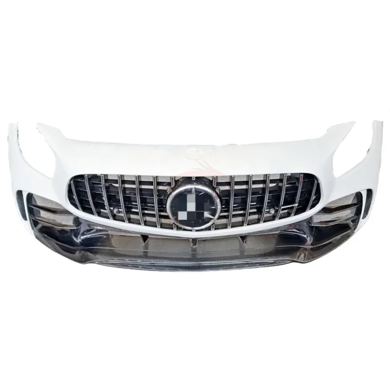 Car Bumper for AMG GT GTS GTC Upgrades GTR Style Semi-carbon Fiber Front Bumper Grill Body Kit