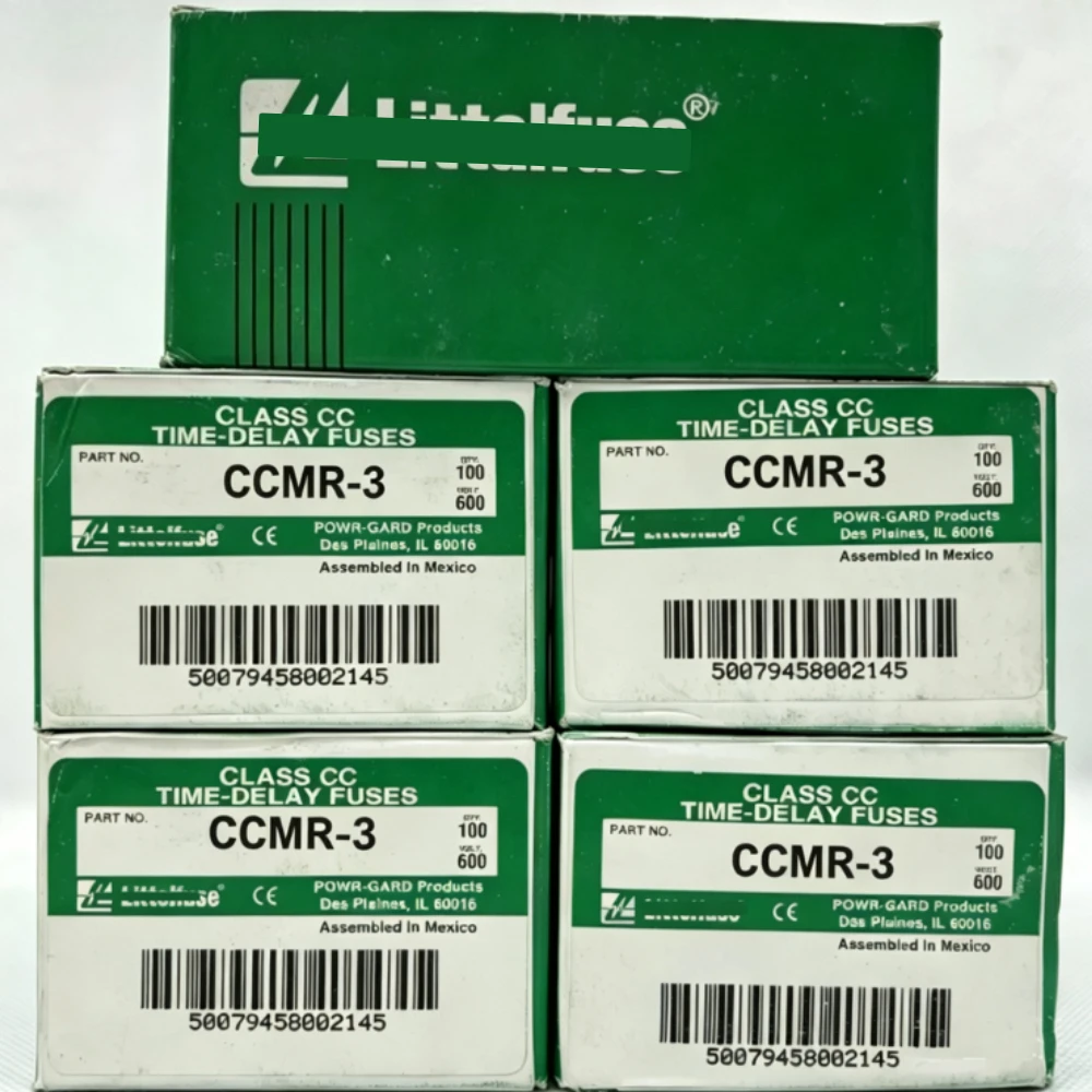 1PCS OEM CCMR‑3 Class CC Time‑Delay Fuse 3A 600VAC Ferrule Fuse for Motor Circuit Protection