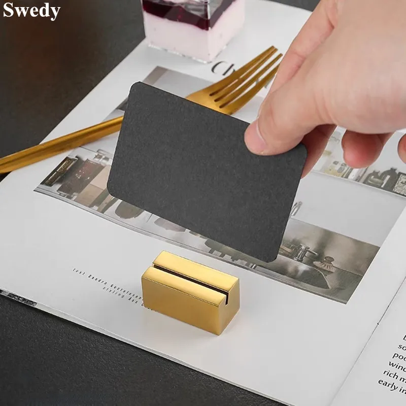 Stainless Steel Table Number Name Place Card Holder Menu Memo Price Label Paper Tags Wedding Photo Picture Sign Holder Clip