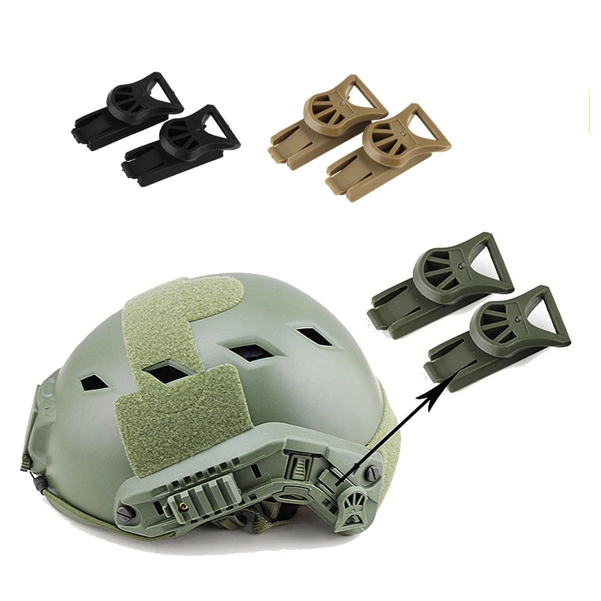 

Tactical NVG Rotating Clamp Rail Adapters Goggles Swivel Clips/Picatinny Adapter/Nylon Rope for Guide Rails/NVG Mount Adapter