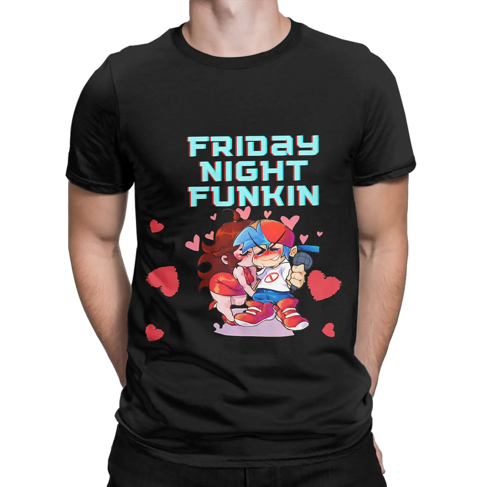 

Funny friday night funkin Love you Classic Accessories Men Women T Shirts Pure Cotton Tee Graphic T-shirt Clothing