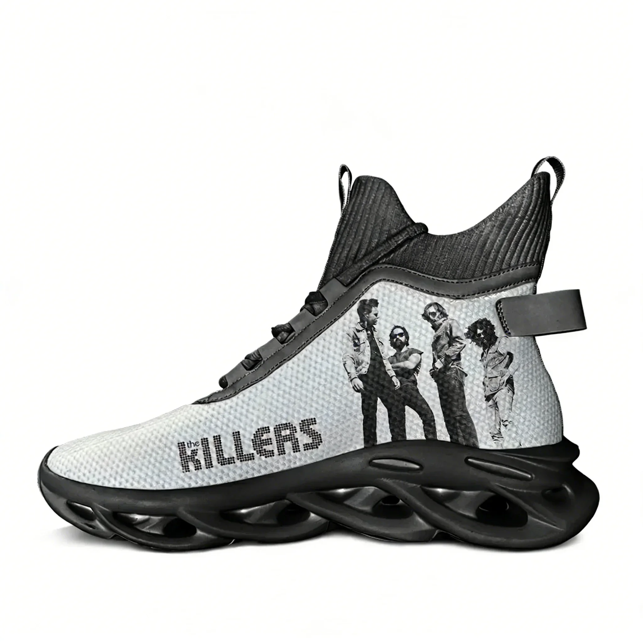 

Кроссовки The Killers High Top Flats для мужчин и женщин, спортивная обувь для бега, высококачественные кроссовки на шнуровке, сетчатая обувь, обувь на заказ