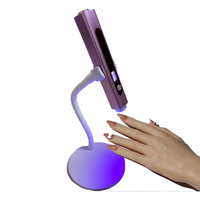 3 in 1 UV LED Nail Lamp Mini UV Nail Lamp for Nails Art Rechargeable Nail Dryer Stand Lamp with Magnet Head Nails Drying Light