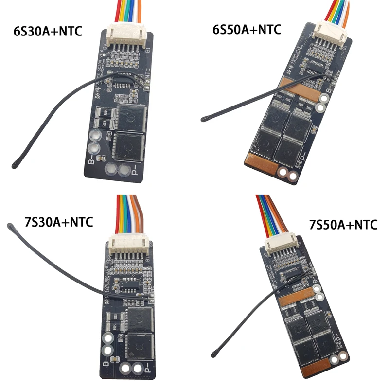 6S 30A/7S 30A/6S 50A/7S 50A/10S 40A BMS Board with NTC for 3.7V Ternary Lithium Battery Protection Board/BMS 7S/BMS 6S Board