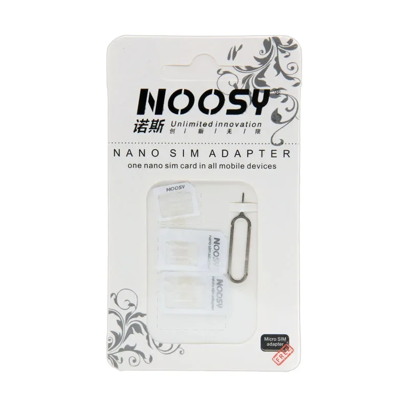 2000pcs 4 in 1 Convert Nano Micro SIM Card Adapter with Eject Pin Retail Package for iPhone Huawei Samsung Xiaomi Mobile Phones