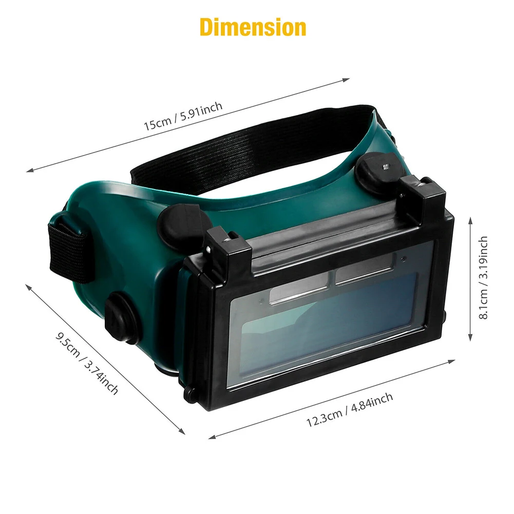 Solar Welder Glasses Welding Eyepiece MIG/TIG/MMA 108*50mm Goggle Helmet PP Plastic Welding Glasses Auto Darkening