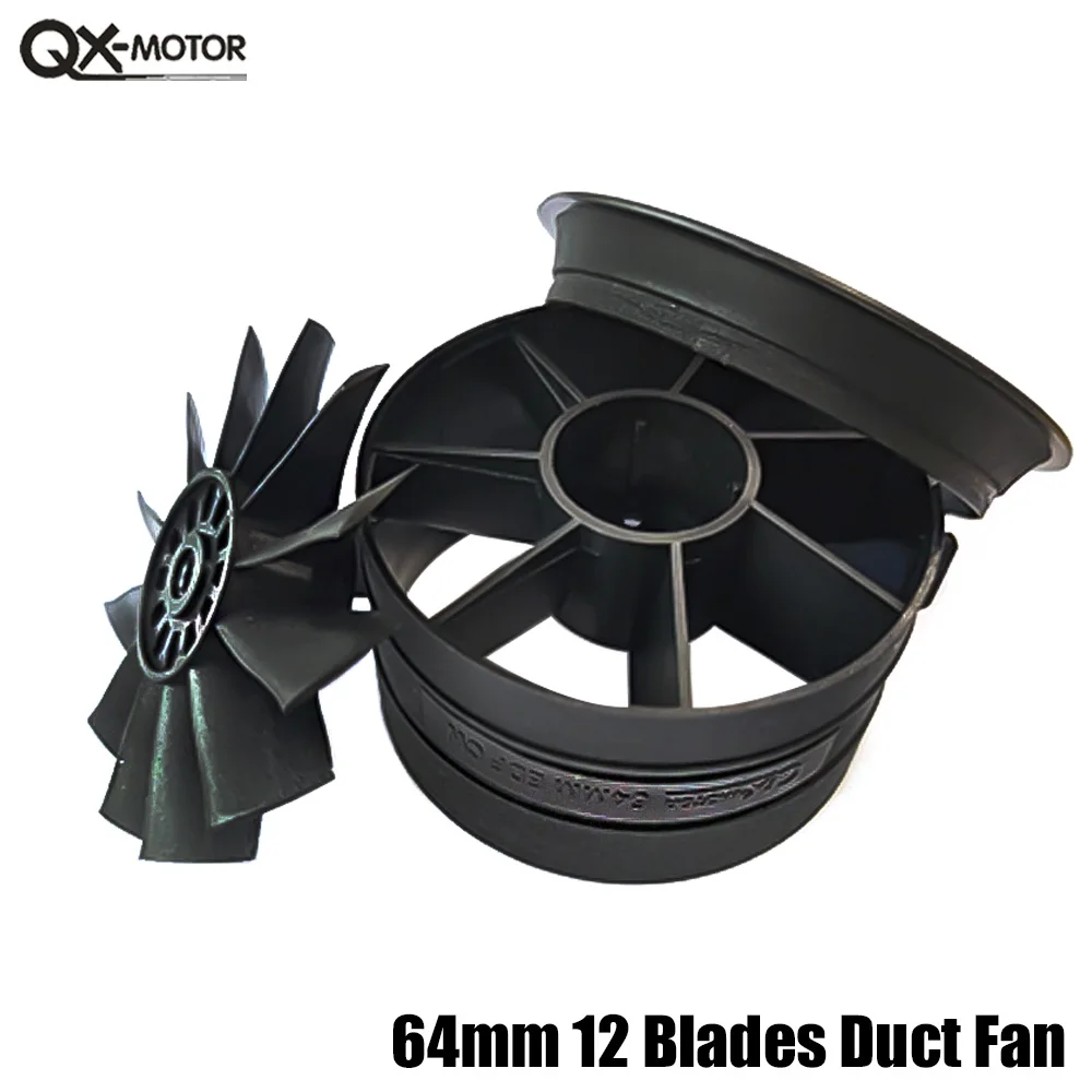 QX-Motor 64mm EDF Without Motor 12 Blades Ducted Fan Suit  CW CCW For RC Airplanes Toy Parts