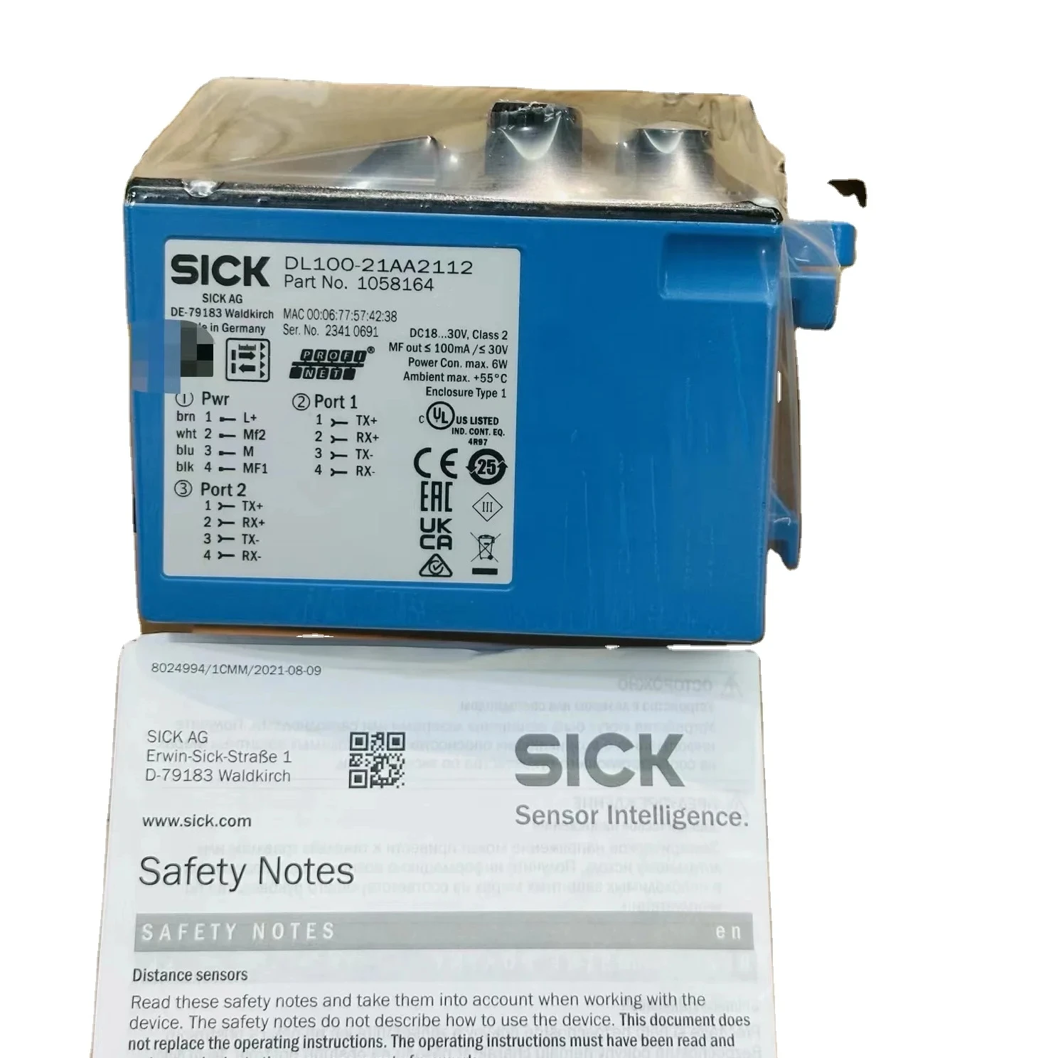

1058164 DL100-21AA2112 Germany SICK Switch DL100-21AA2112 DT50-P1113 New Original Genuine Stock