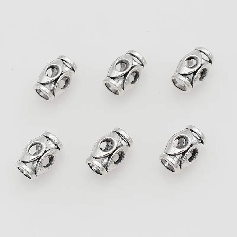 50pcs/lot Casual Multi Holes Connector Loose Beads Zinc Alloy Handmade Spacer Charms Metal Beads Accessories DIY Jewelry Making