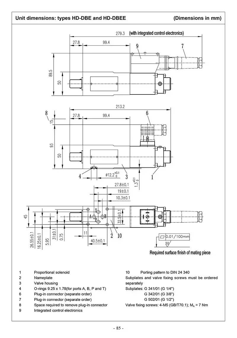 for low flow or as a pilot valve.， Proportional control relief valve, available，31.5Mpa