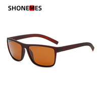Shonemes Polarized Sunglasses Stylish Square Shades Outdoor Sports UV400 Driving Sun Glasses Brown Black for Men