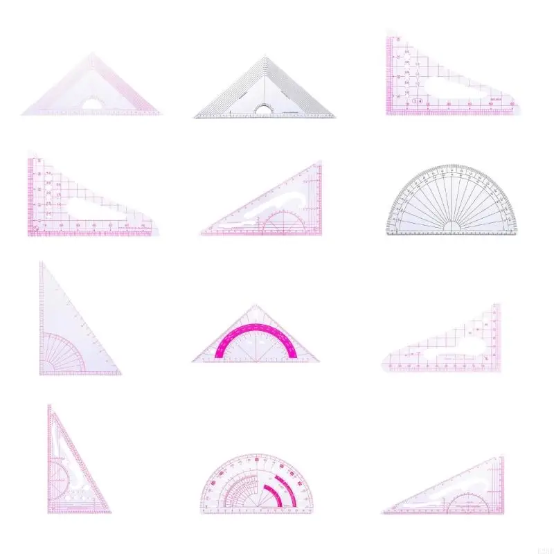 E28F Quilting e costura régua régua plástico transparente versátil para facilitar o corte tecido