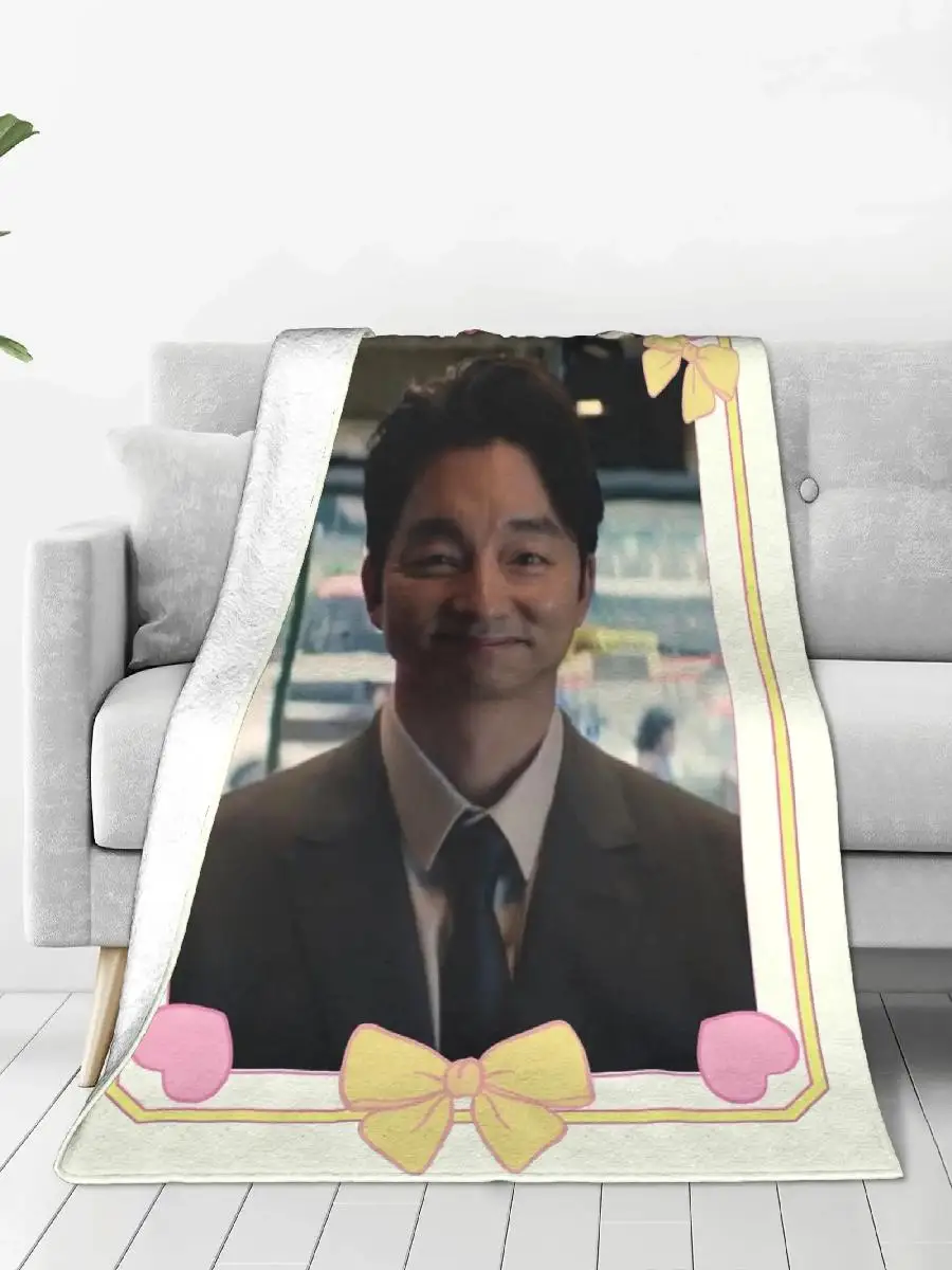 Gong Yoo Inspired Plush Throw Blanket Warm and Cozy for Bed or Lounge Perfect for AutumnWinter Home Textile