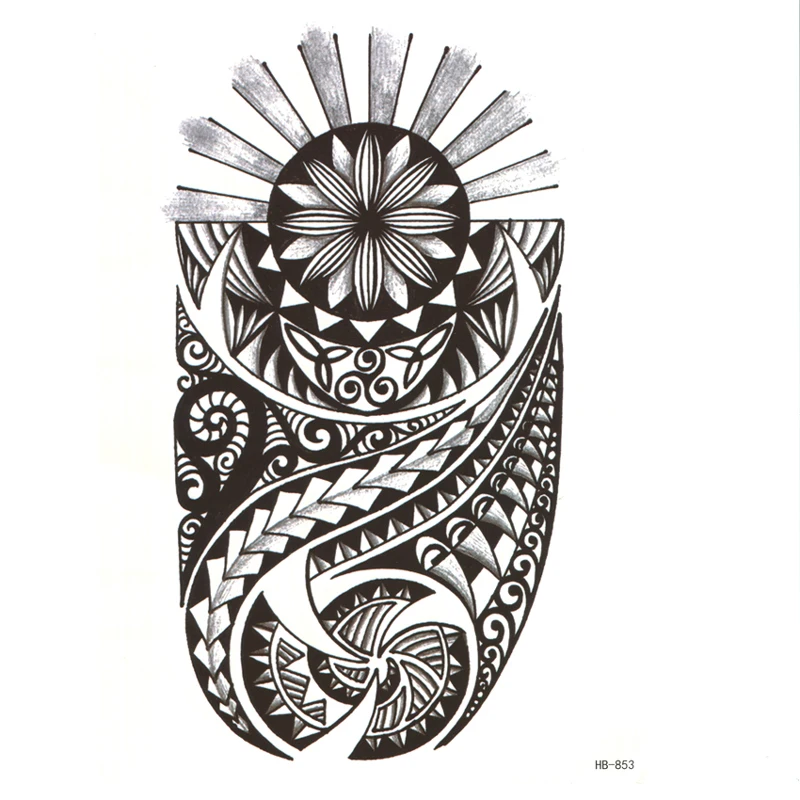 

Племенный тотем, водостойкие временные татуировки, мужские татуировки на день и земля, поддельные татуировки, блестящие татуировки, наклейки «Бог Солнца», наклейка « tatuajes»